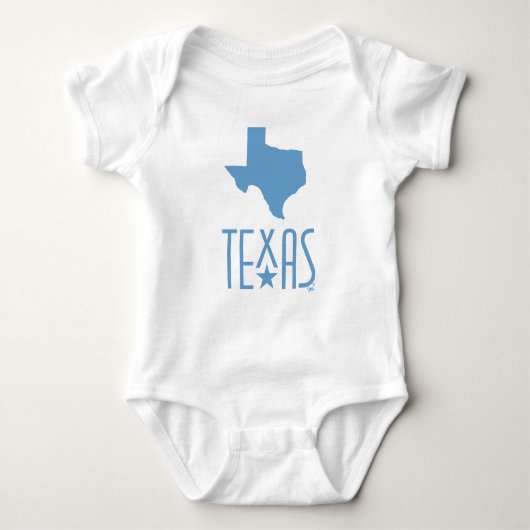 Symbolen van Texas, staat Texas, blauw Romper (Voorkant)
