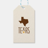 Symbolen van Texas, Staat Texas, bruin Cadeaulabel (Voorkant)