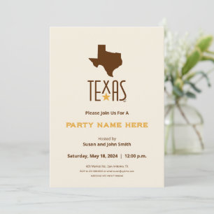 Symbolen van Texas, Staat Texas, bruin Kaart