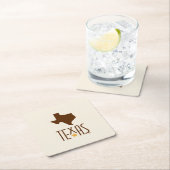 Symbolen van Texas, Staat Texas, bruin Kartonnen Onderzetters (Insitu)