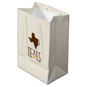 Symbolen van Texas, Staat Texas, bruin Medium Cadeauzakje (Voorkant Gekanteld)
