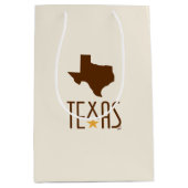 Symbolen van Texas, Staat Texas, bruin Medium Cadeauzakje (Voorkant)
