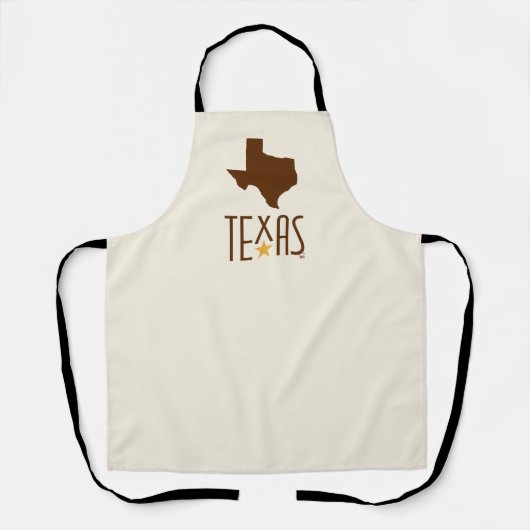 Symbolen van Texas, Staat Texas, bruin Schort (Voorkant)