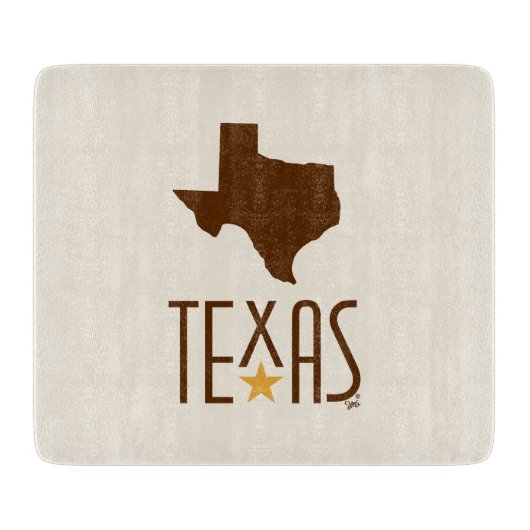 Symbolen van Texas, Staat Texas, bruin Snijplank (Voorkant)