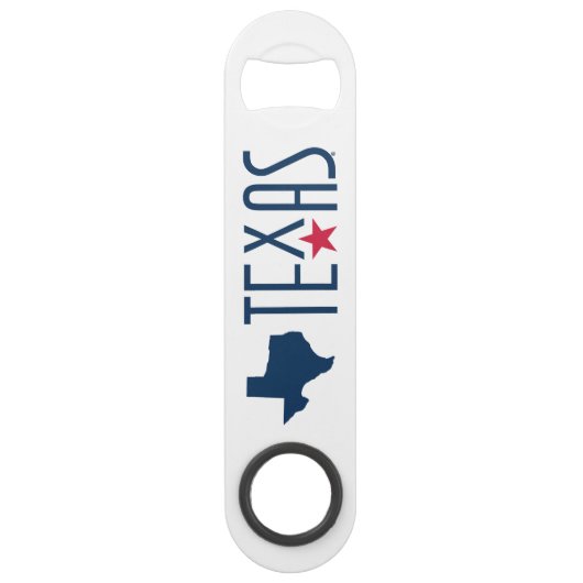 Symbolen van Texas, Staat Texas, marineblauw Speed Flessenopener (Voorkant)