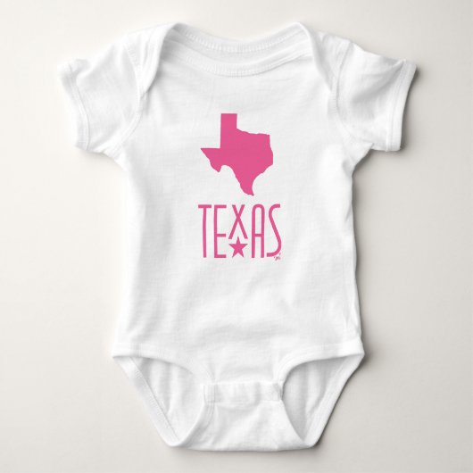 Symbolen van Texas, staat Texas, roze Romper (Voorkant)