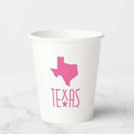 Symbolen van Texas, staat van Texas, roze Papieren Bekers