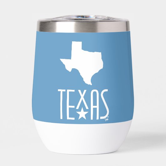 Symbolen van Texas, staat van Texas wit, blauw (Voorkant)
