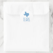 Symbolen van Texas, Texas, blauw Ronde Sticker (Tas)