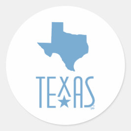 Symbolen van Texas, Texas, blauw Ronde Sticker