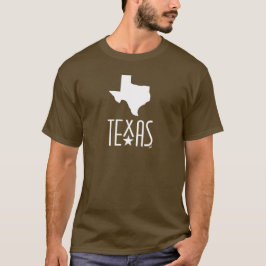 Symbolen van Texas, Texas, bruin T-shirt