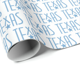 Symbolen van Texas, Texas en Star Blue Cadeaupapier