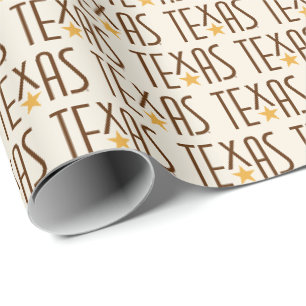 Symbolen van Texas, Texas en Star Brown Cadeaupapier