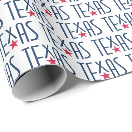Symbolen van Texas, Texas en Star Navy Cadeaupapier (Rol Hoek)