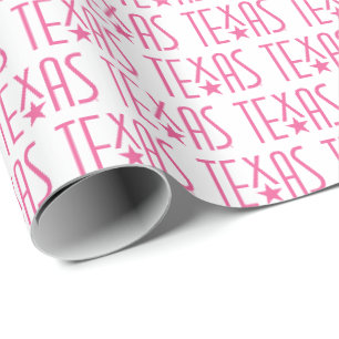 Symbolen van Texas, Texas en Star Pink Cadeaupapier