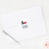 Symbolen van Texas, Texas Flag en Yellow Rose Glas Ronde Sticker (Envelop)