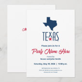 Symbolen van Texas, Texas, marineblauw Kaart (Voorkant / Achterkant)