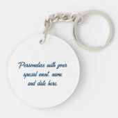 Symbolen van Texas, Texas, marineblauw Sleutelhanger (Achterkant)