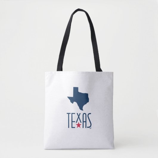 Symbolen van Texas, Texas, marineblauw Tote Bag (Voorkant)