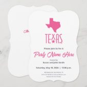 Symbolen van Texas, Texas, roze Kaart (Voorkant / Achterkant)