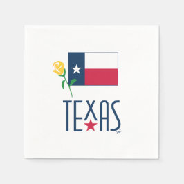 Symbolen van Texas, Texas Vlag en Gele Roos Legg Servet