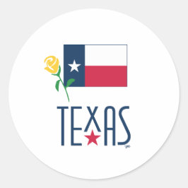 Symbolen van Texas, Texas Vlag en Yellow Rose Ronde Sticker
