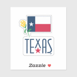 Symbolen van Texas, Texas Vlag en Yellow Rose Sticker