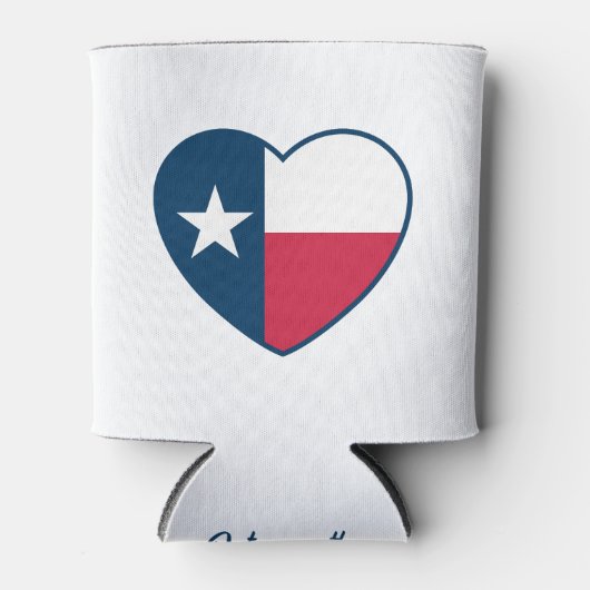 Symbolen van Texas, Texas vlag, hart Blikjeskoeler (Voorkant)