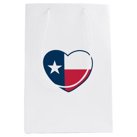 Symbolen van Texas, Texas vlag, hart Medium Cadeauzakje (Voorkant)