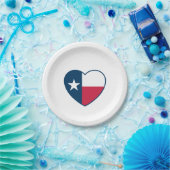 Symbolen van Texas, Texas vlag, hart Papieren Bordje (Feest)