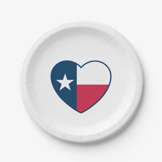 Symbolen van Texas, Texas vlag, hart Papieren Bordje (Voorkant)