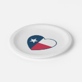 Symbolen van Texas, Texas vlag, hart Papieren Bordje (Gekanteld)