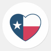 Symbolen van Texas, Texas vlag, hart Ronde Sticker (Voorkant)