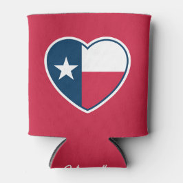 Symbolen van Texas, Texas Vlag, Hart - Rood Blikjeskoeler