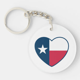 Symbolen van Texas, Texas Vlag, Hart Sleutelhanger