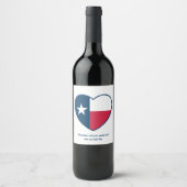 Symbolen van Texas, Texas vlag, hart Wijn Etiket (Voorkant)