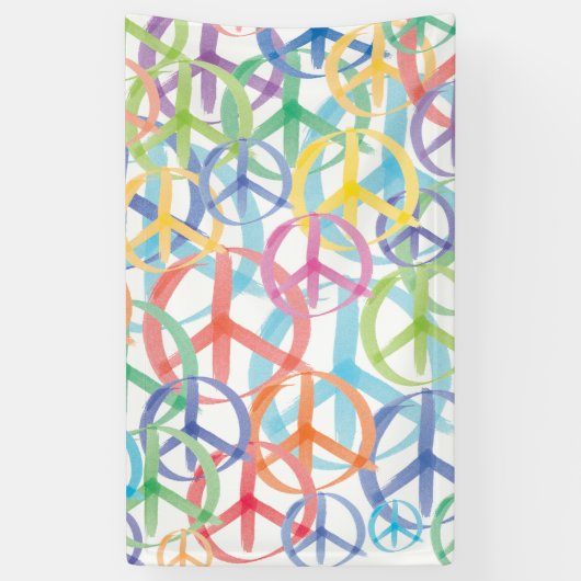 Symbolen van vrede spandoek (Verticaal)