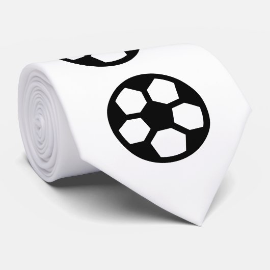 Symbolen - voetbal + uw ideeën stropdas (Opgerold)