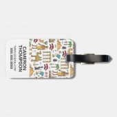 Symbolen voor de kleuren van het Egyptische patroo Bagagelabel (Achterkant horizontaal)