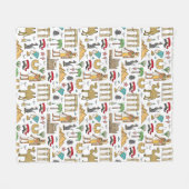 Symbolen voor de kleuren van het Egyptische patroo Fleece Deken (Voorkant (Horizontaal))