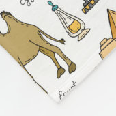 Symbolen voor de kleuren van het Egyptische patroo Fleece Deken (Hoek)