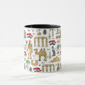 Symbolen voor de kleuren van het Egyptische patroo Mok (Midden)