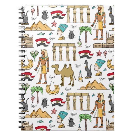 Symbolen voor de kleuren van het Egyptische patroo Notitieboek (Voorkant)