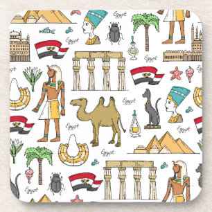Symbolen voor de kleuren van het Egyptische patroo Onderzetter