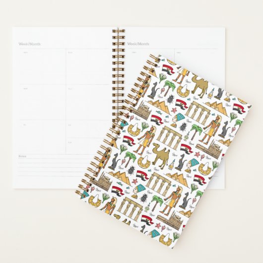 Symbolen voor de kleuren van het Egyptische patroo Planner (Display)