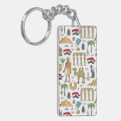 Symbolen voor de kleuren van het Egyptische patroo Sleutelhanger (Voorkant Links)