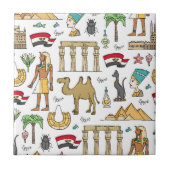 Symbolen voor de kleuren van het Egyptische patroo Tegeltje (Voorkant)