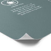 Symbolen voor het ondertekenen van de wasmachine v poster (Hoek)