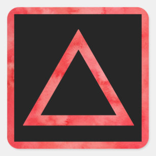 Symbolen voor het vuurelement vierkante sticker