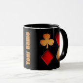 symbolen voor kaartspel, op maat gesneden mok (Voorkant rechts)